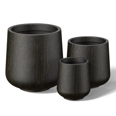 Brennus 3-Piece Cement Pot Planter Set