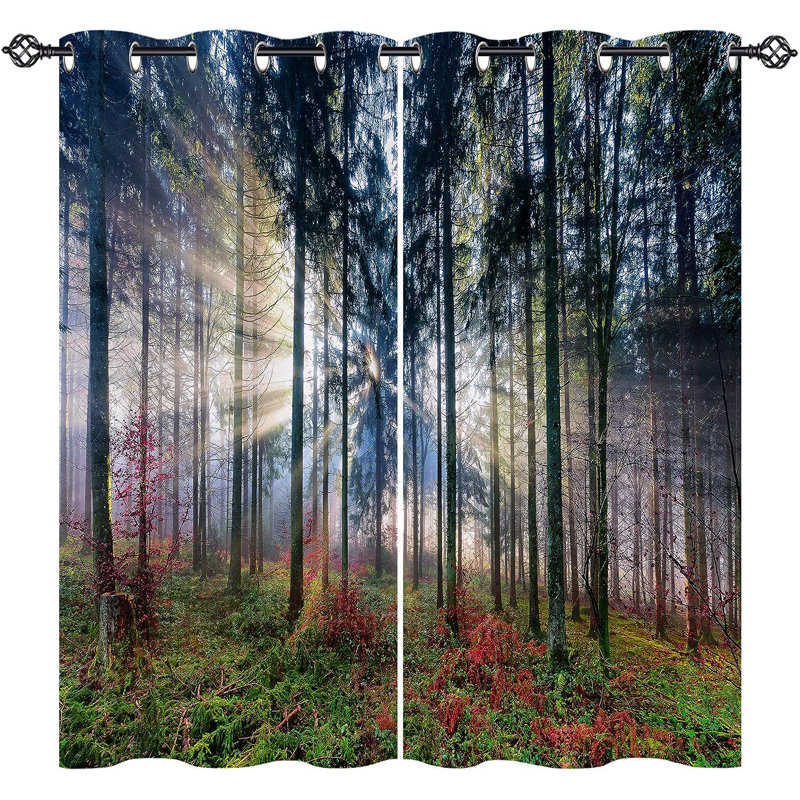 Eustasius Semi Sheer Curtain Pair