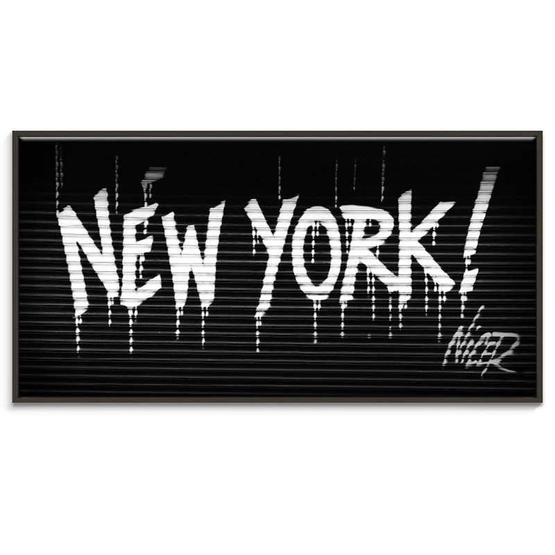 Print on Canvas, 76cm H x 152cm W, Black Floater Framed