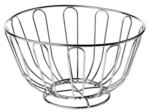 24cm Fruit Basket in Chrome