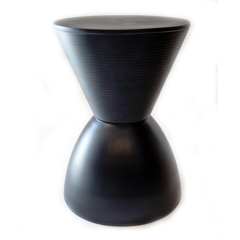 Tabouret décoratif en plastique Amadeo, Noir