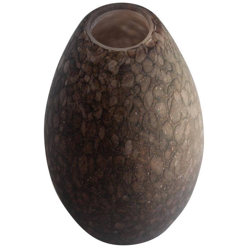 9'' H Glass Oval Pendant Shade, Brown Stone