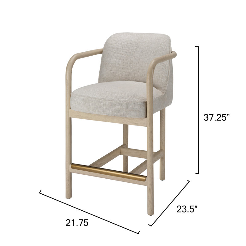 Tabouret de bar Tether, chêne clair, Chêne pâle