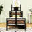 Twin Size Platform Bed with Rotatable TV Stand and Storage Drawers