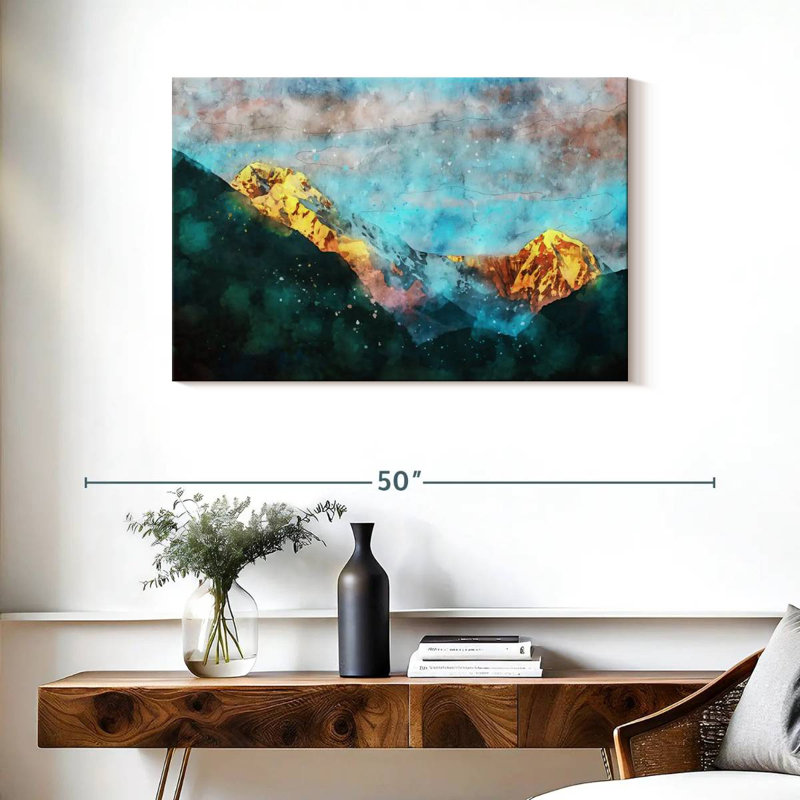 Avery Mountain Abstract Landscape, 24" H x 36" W