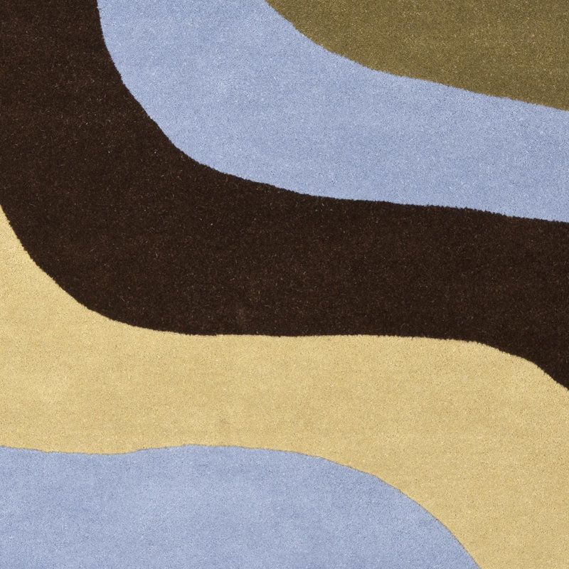 Tapis en laine touffeté à la main Charbonneau Drive, Rond 5 pi 9 po