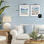 «Cerulean Vista Landscape», ensemble de 2 impressions encadrées sous verre, design par Ian C.-655198052-655198056