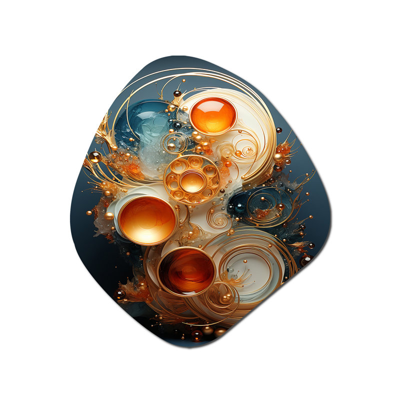Clayvon - forme irrégulière, spirale abstraite, art mural en métal, sculpture murale asymétrique en métal, H 28 po x l 25 po