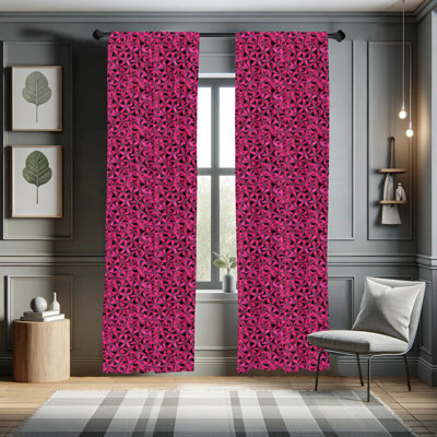 Abstract Semi-Sheer Rod Pocket Sliding Panel