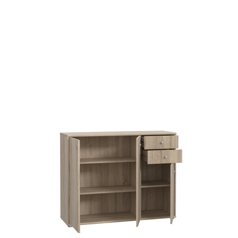 Amandla 108.8cm W 2 - Drawer Chest of Drawers, Sonoma Oak