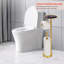 Porte-papier hygiénique sur pied avec plateau de rangement et organisateur de rouleau supplémentaire, fabrication en acier inoxydable robuste pour le décor de la salle de bain-665616661