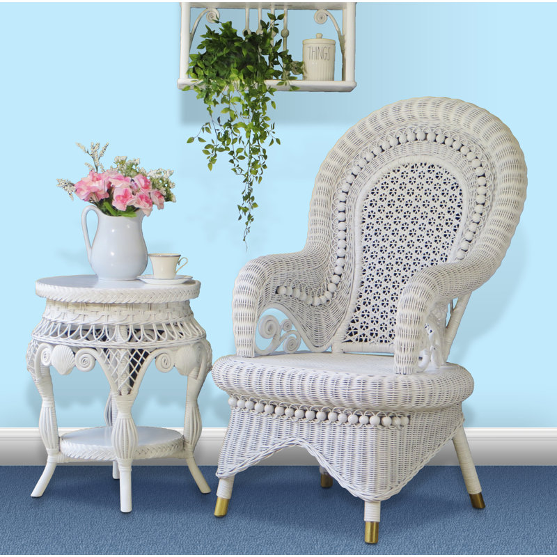 Chaise avec accoudoirs et table d'appoint Leota