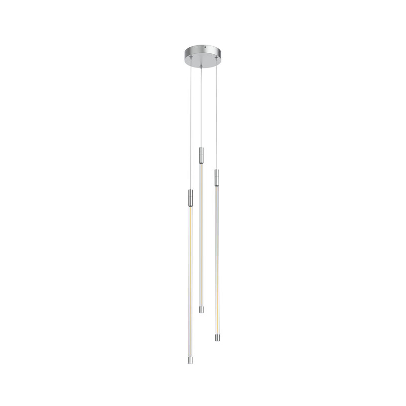 Chrome Glass LED 26.75" Modern Pendant Light