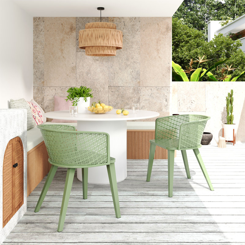 Chaise de salle à manger d'extérieur Milan (sans la table), Vert