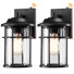 Schock Seeded Glass Outdoor Wall Light With Dusk to Dawn