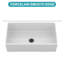 Évier de cuisine de ferme blanc 33 po - 33 po x 18 po x 10 po évier de cuisine en céramique blanche réversible