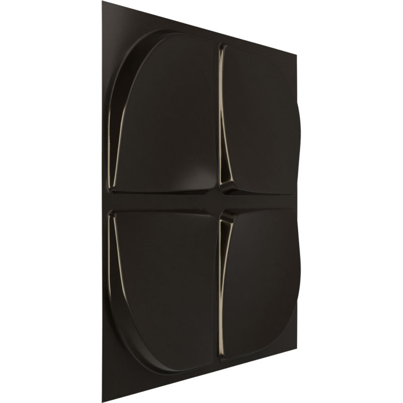 L 19 5/8 po x H 19 5/8 po Franklin EnduraWall Panneau mural décoratif 3D, gris anthracite métallique (couvre 2,67 pieds carrés)