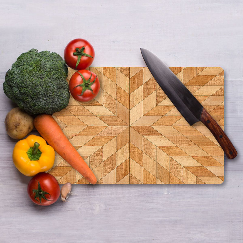 Premium Tempered Glass Cutting Board, 9.8 x 13.8 inches | 100% Antibacterial, Easy Clean, Non-Slip Silicone Feet | Durable Kitchen Essential for Safe Food Preparation, Stylish and Functional Design