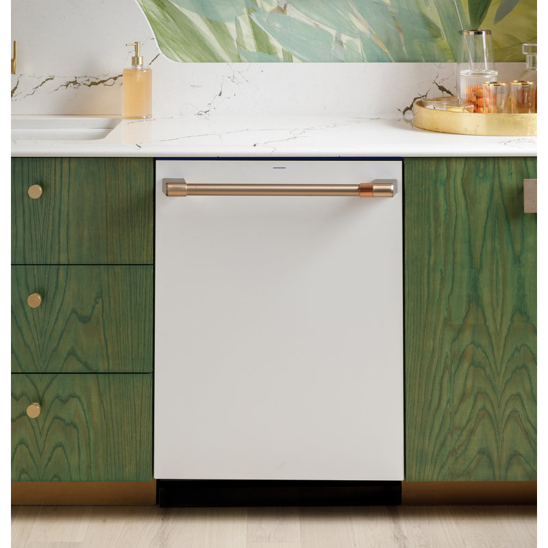 Cafe Customfit Energy Star Stainless Interior Smart Dishwasher, Matte White