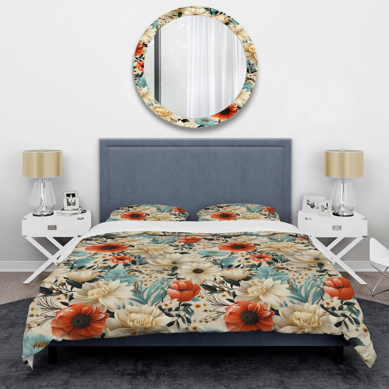 Ensemble de housse de couette Boho Victorian Romance Victorian, Housse de couette simple + 1 taie décorative stan