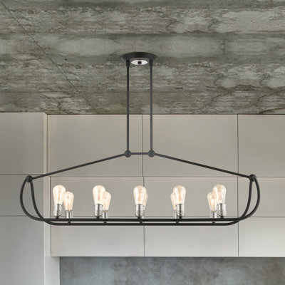 Merion 10 - Light Dimmable Kitchen Island Geometric Chandelier