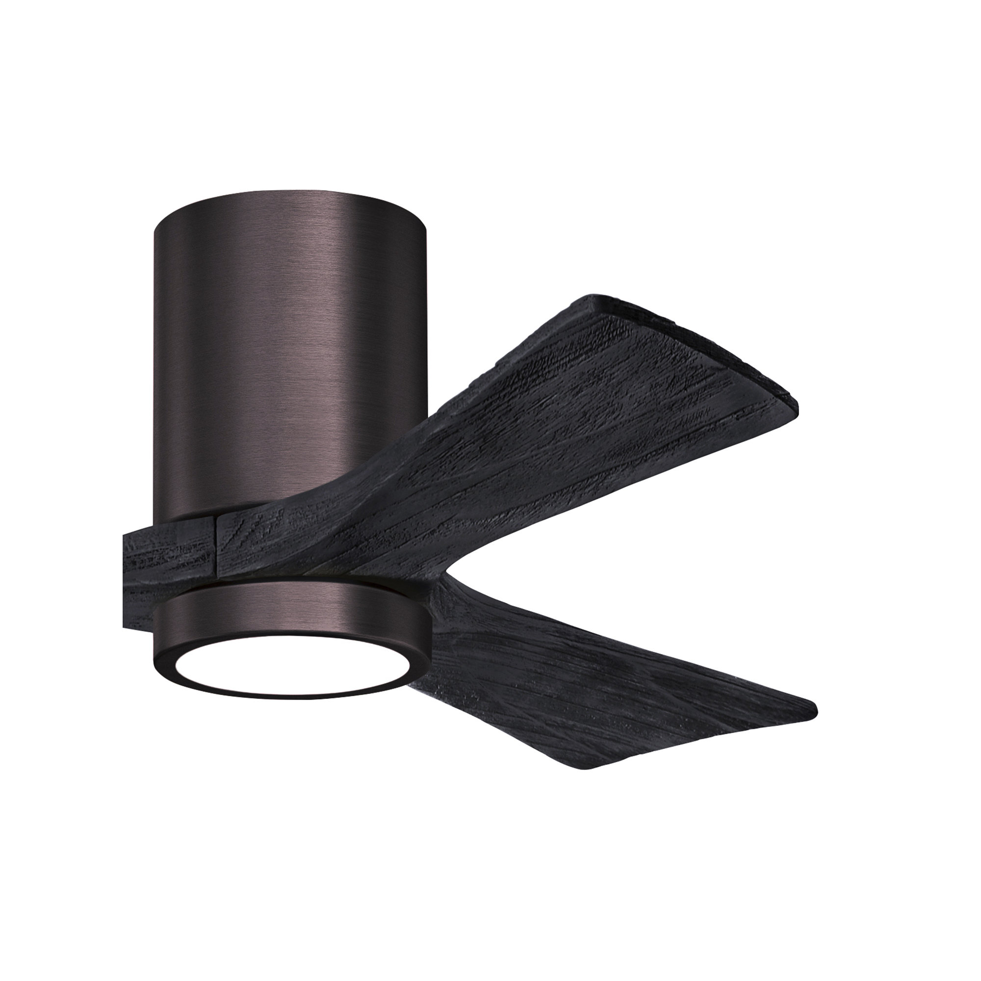 Olivier 3 Blade Ceiling Fan with LED Light Kit, Brushed Bronze, Matte Black, 42"