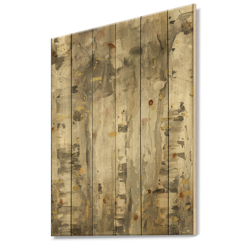 Impression sur bois Swigart Farmhouse «The Modern Forest II», H 44 po x l 34 po x P 1,5 po