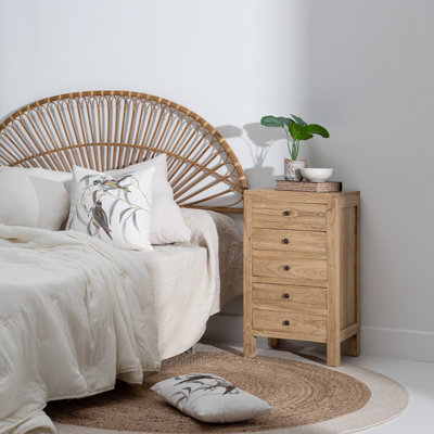 Noker 44cm W Solid Wood Bedside Table