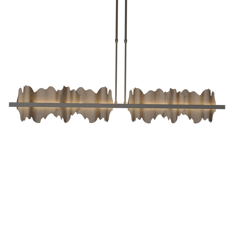Hildene 1 - Light Unique Linear LED Pendant, Oil Rubbed Bronze, Bronze