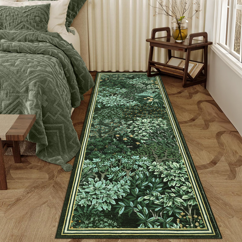 Tapis de jardin Botanical Forest, Vert, Tapis de couloir 2 pi x 6 pi