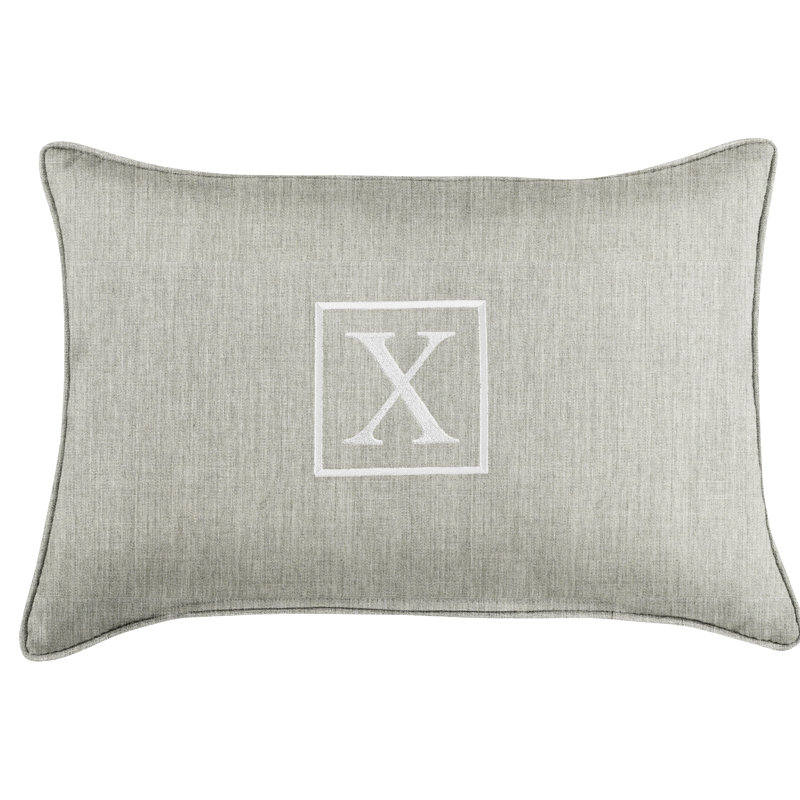 Housse et insert de coussin d'extérieur rectangulaire Kerrell, Gris granite, X