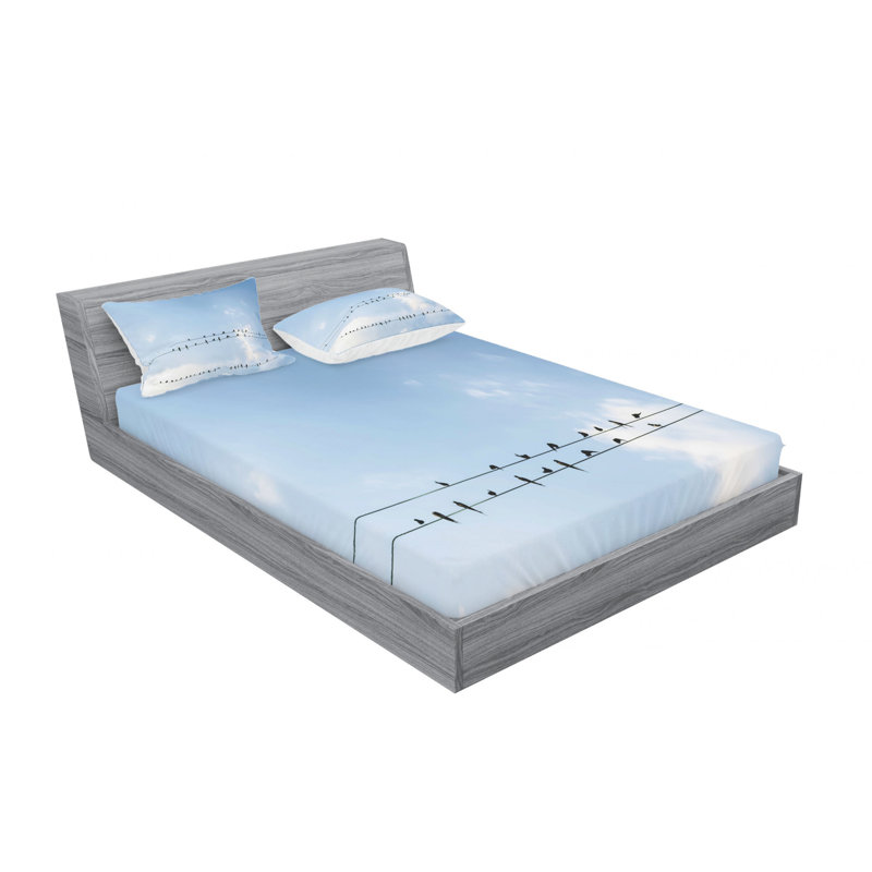 Microfiber Ombre Sheet Set, Queen Sheet Set with Fitted Sheet