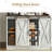 Abrianna Coffee Bar with 3-Tier Storage, 67" Coffee Bar Cabinet-294042127