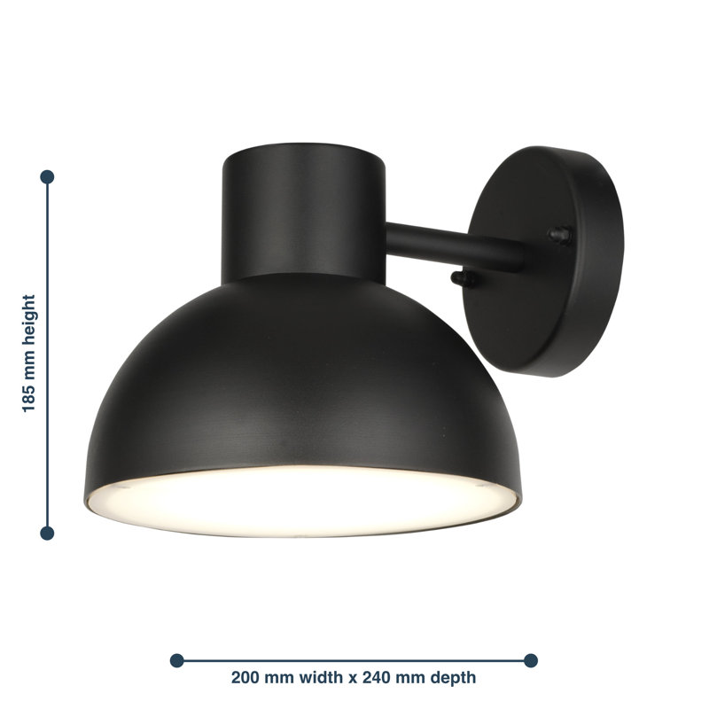 Satin Black Outdoor Wall Lantern