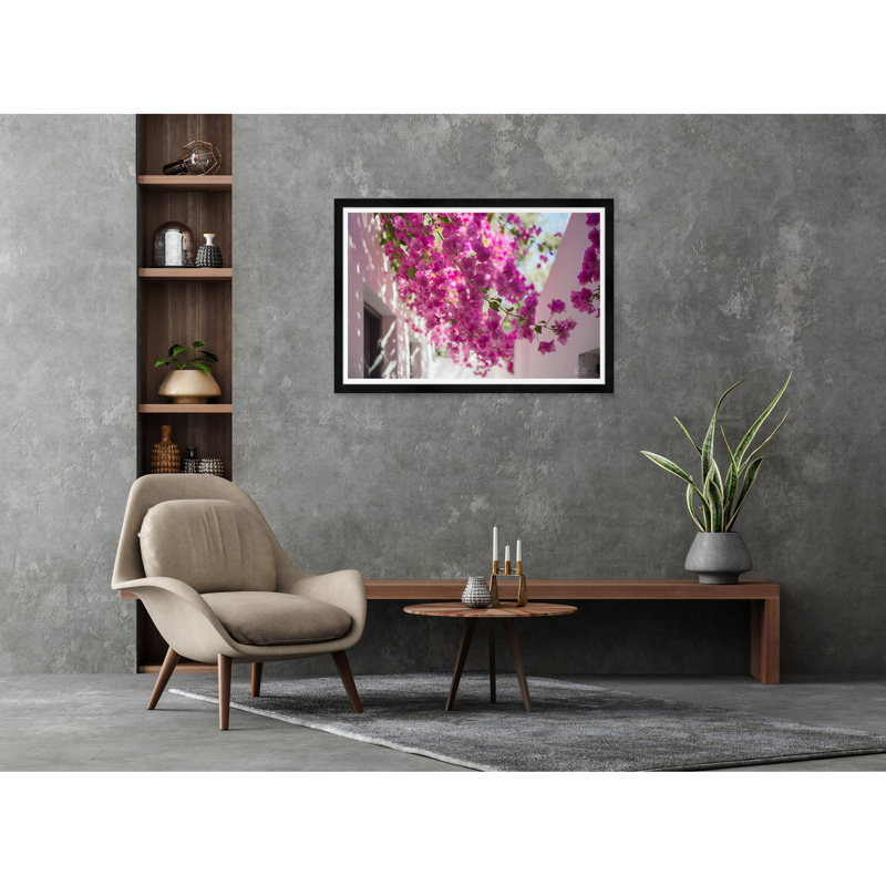 Bougainvillée ciel, H 29 po x l 42 po x P 1,5 po, Noir