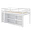 Lit mezzanine simple avec tablette de tiroir et bureau coulissant-862603274