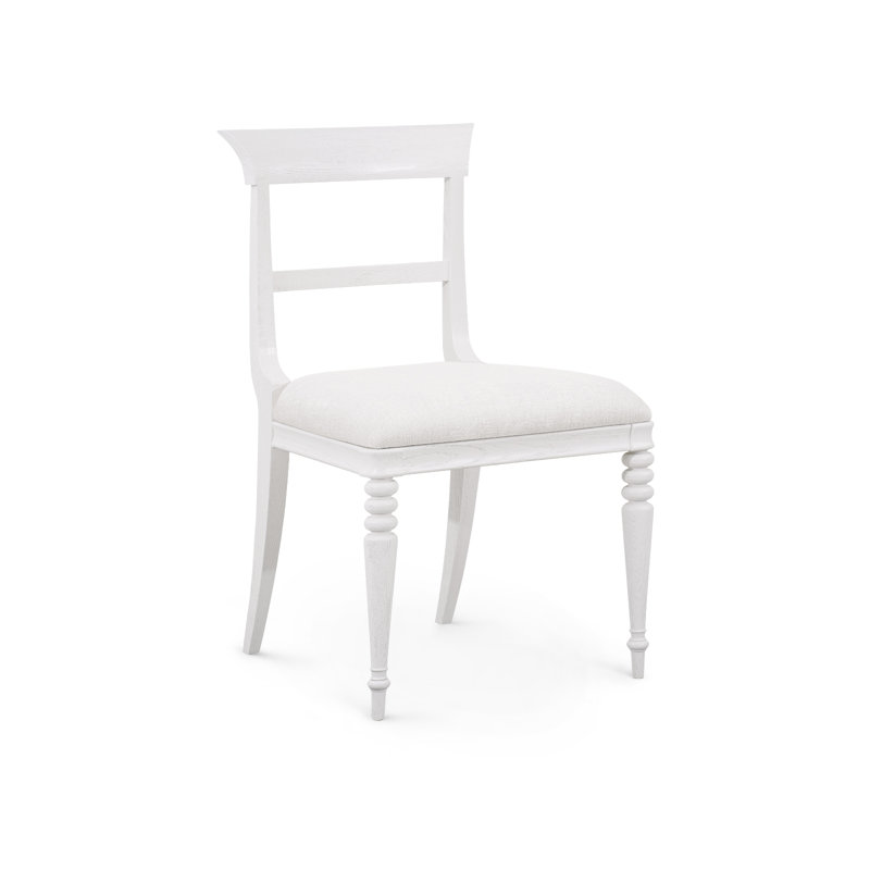 Lawrence Upholstered Dining Chair, Glazed Whisper White