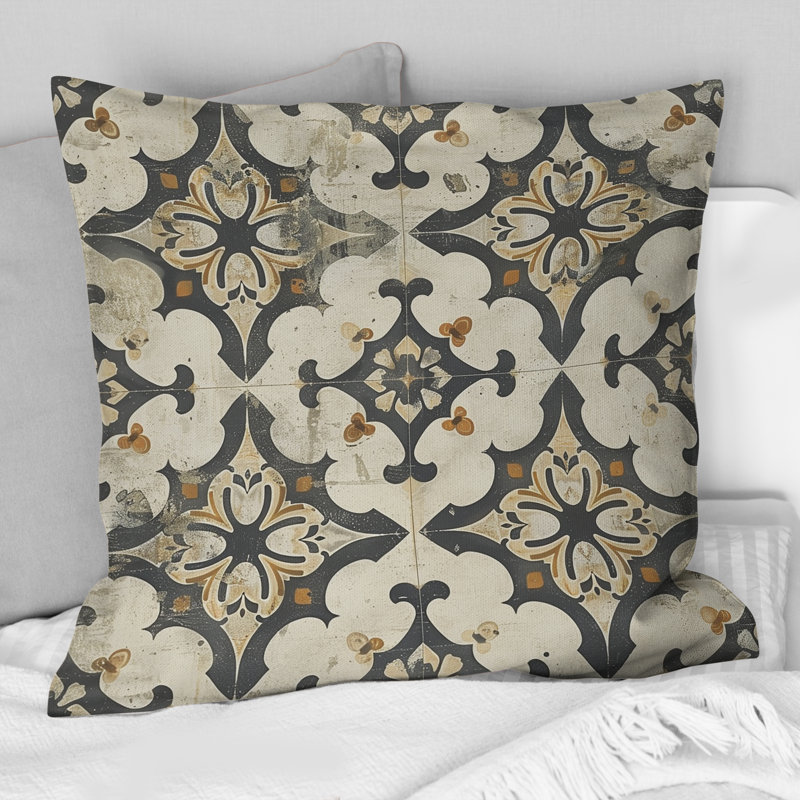 Coussin Beige, H 16 po x l 16 po, Carrée