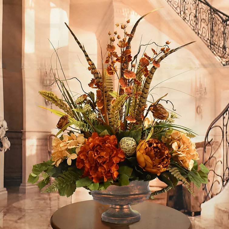 The Holiday Aisle® Faux Silk Arrangement in Planter