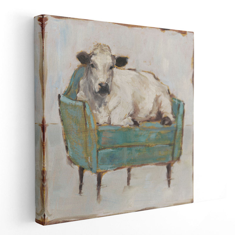 «Moo-ving In I», reproduction d'art sur toile, H 12 po x l 12 po