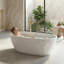 Baignoire de trempage autoportante 59 po - Baignoire profonde en acrylique pour une détente de type spa