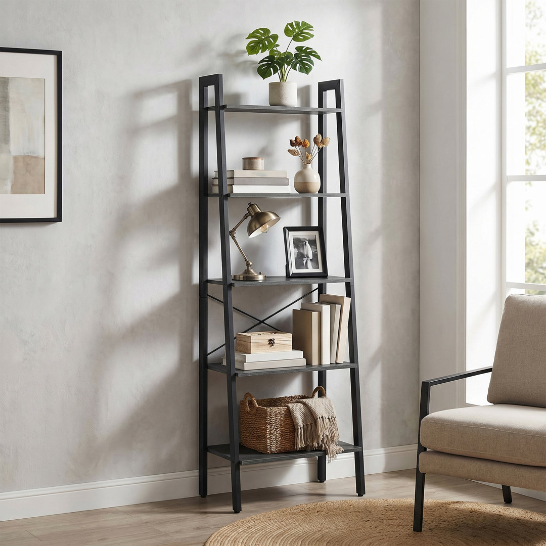 Westhought 172cm H x 56cm W Steel Ladder Bookcase