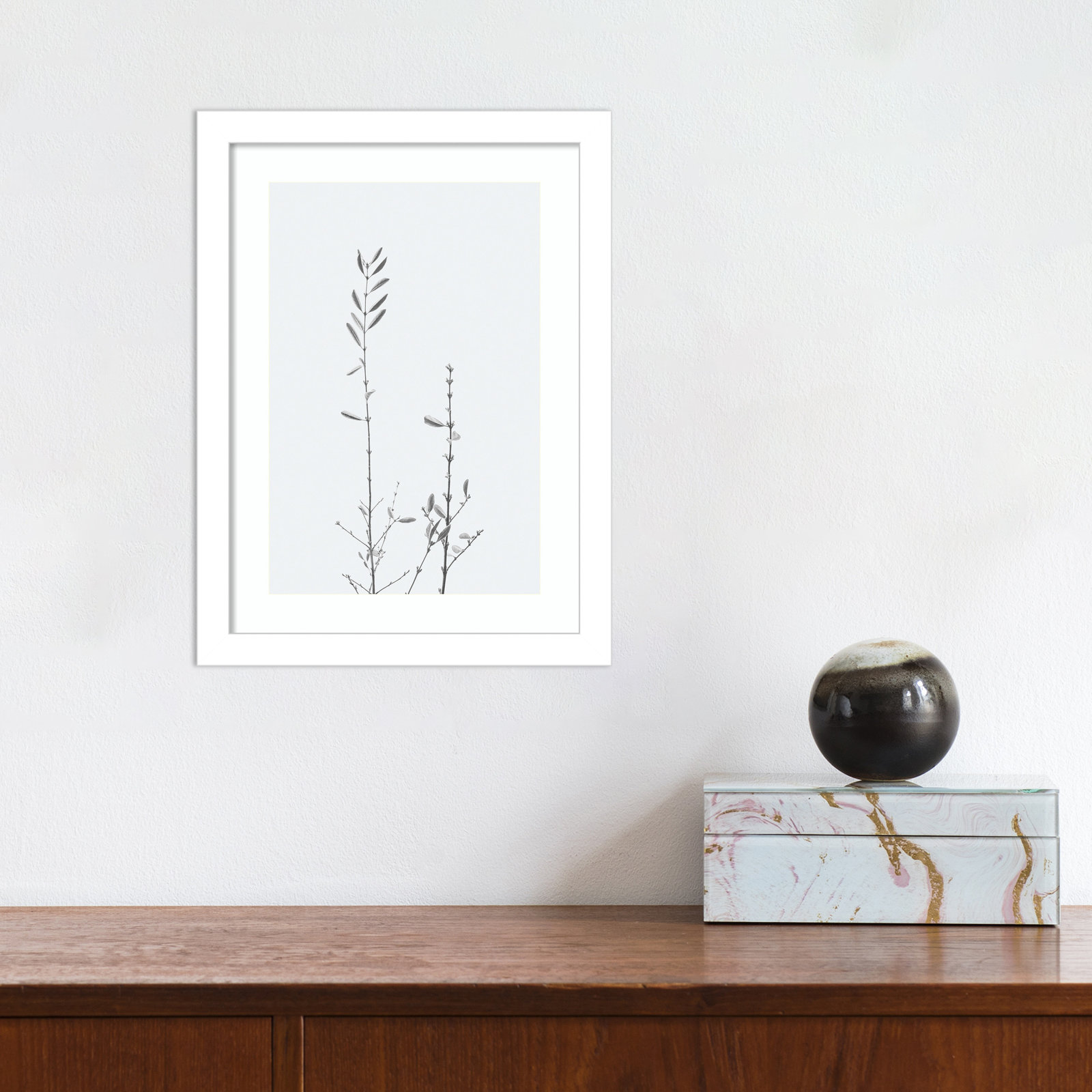 Retro Tennessee Botanical No 2 Photo Print, 13" H x 10" W x 1" D, White