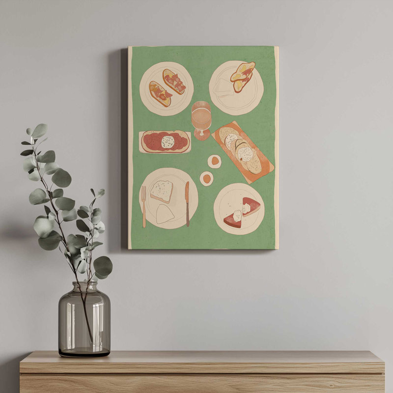 «Breakfast 4» par ThingDesign Print, L 30 x H 40, Toile tendue, Does Not Apply