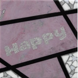 Happy-Purple Print by Eddie Bruckner