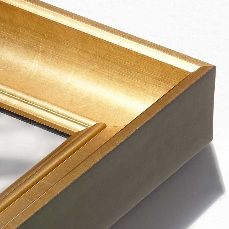 Eleganza Solid Wood Flat Mirror, Gilded Gold, 41.5" x 29.5"