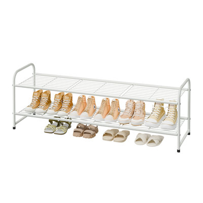 Ultra Long 2-Tier Stackable Wire Shoe Rack