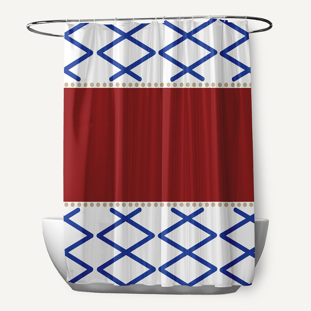 Bartow Geometric Shower Curtain Breakwater Bay 