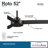 52" Roto 3 - Blade Propeller Ceiling Fan with Wall Control-37924599