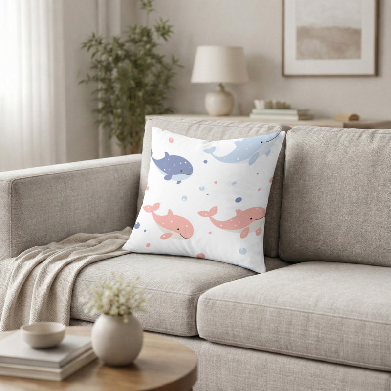 Coussin décoratif à imprimé animal - Coussin Coastal, H 16 po x l 16 po